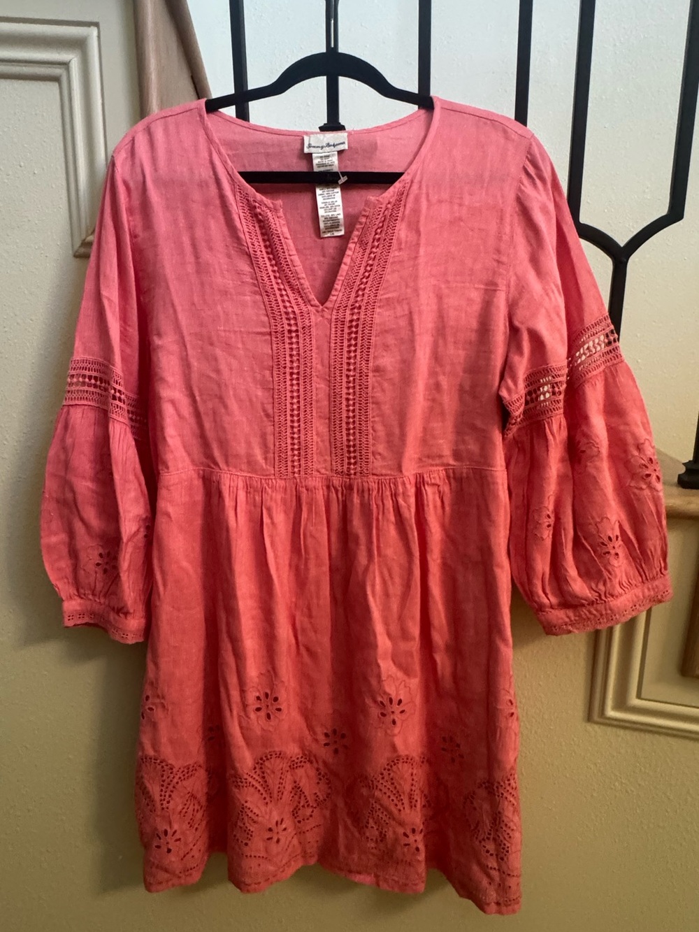 Tommy Bahama Coral Linen-Blend Dress